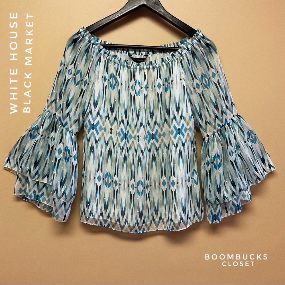 White House Black Market PRINTED OFF-THE-SHOULDER - Picture 14 of 15